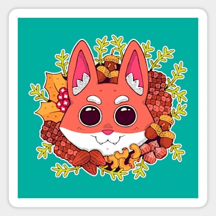 Pinecone Fox Magnet